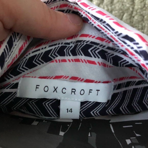 💕LAST CHANCE💕 Foxcroft Women’s Collard Button Down Top size 14 - Picture 6 of 6